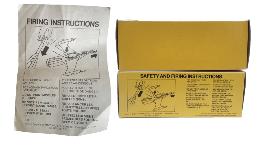 Later boxes had firing instructions on base