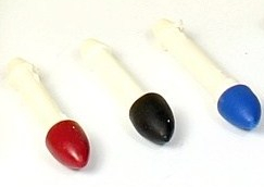 White and blue missile